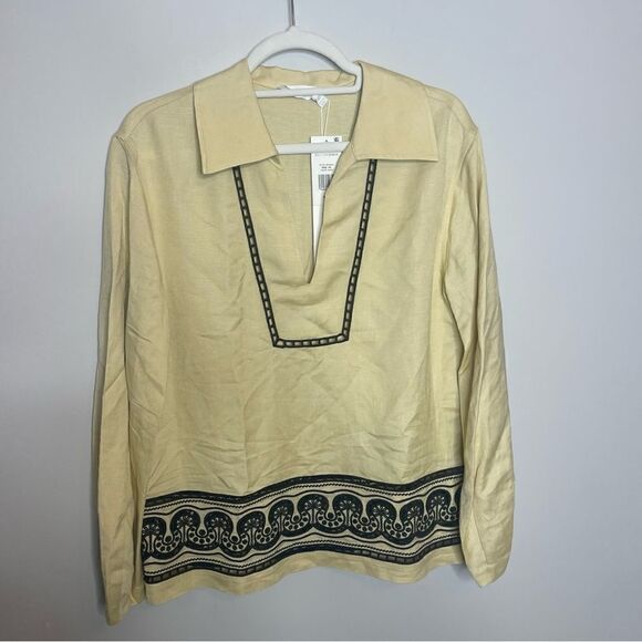 Jonathan Simkhai Abel Linen blend eyelet top NWT XS - Picture 12 of 13